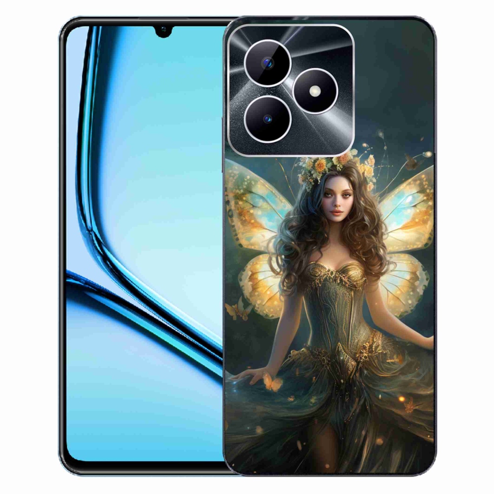 Zselés borítás mmCase a Realme Note 50 készülékhez - pillangó nő