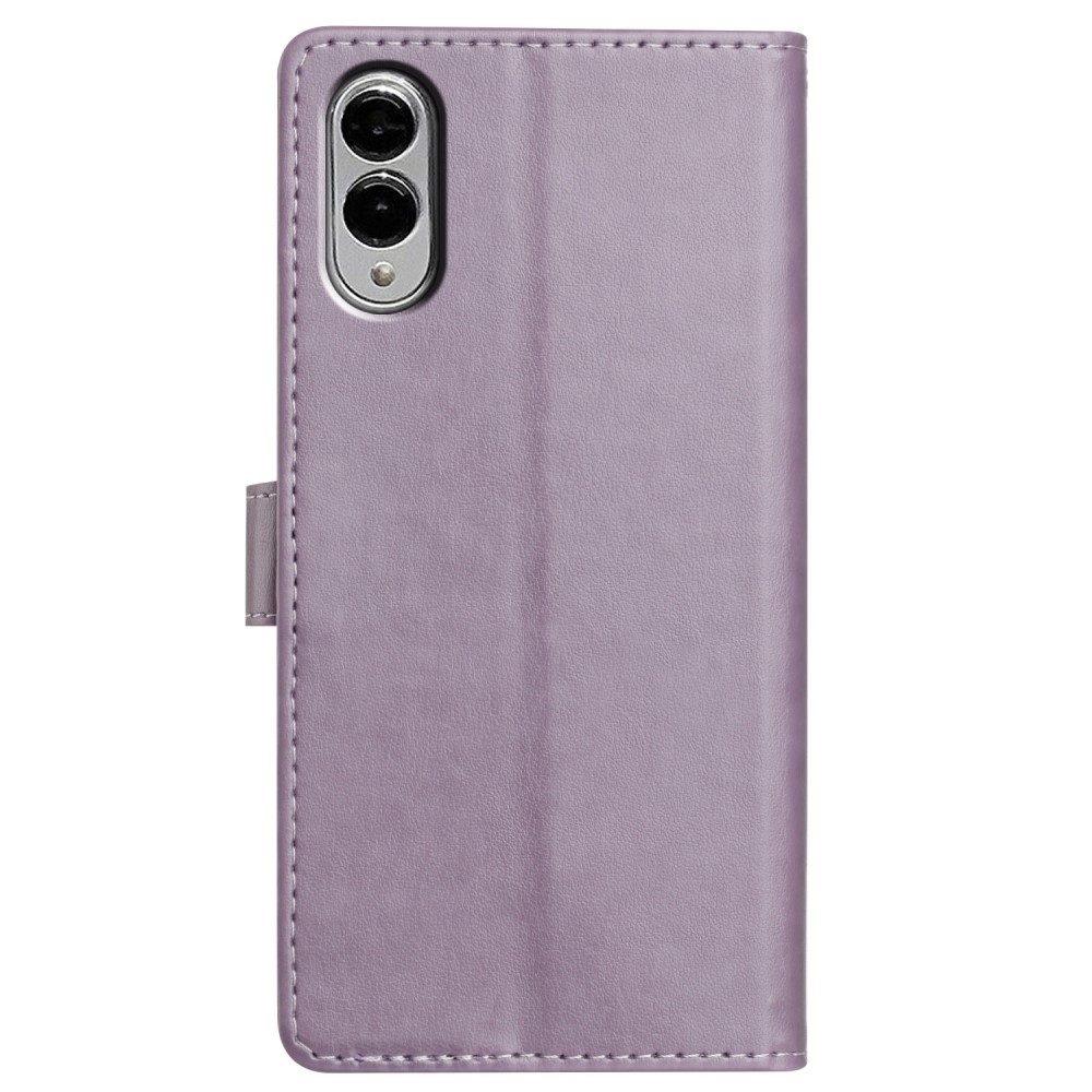 Vérrögök könyv tok Samsung Galaxy S25 Edge készülékhez - lila