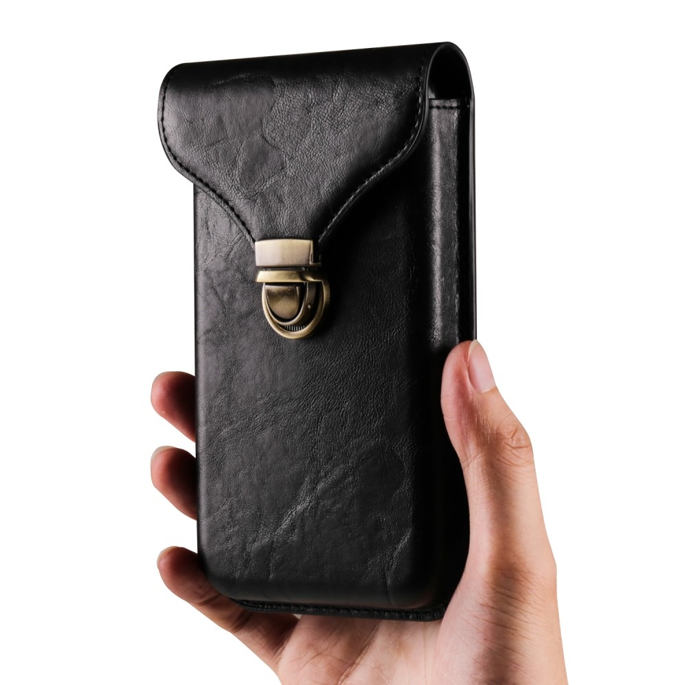 Pouch univerzális övtáska 6,7 hüvelykig terjedő telefonokhoz - fekete színben