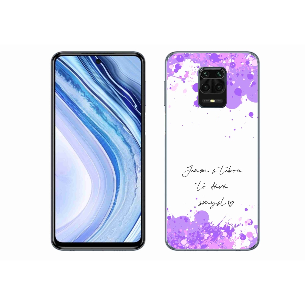 Gél borító mmCase a Xiaomi Redmi Note 9 Pro-hoz - szerelmes szöveg fehér háttérrel