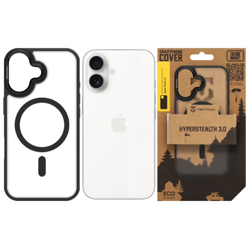 Tactical MagForce Hyperstealth 3.0 tok az Apple iPhone 16-hoz, Asphalt színben
