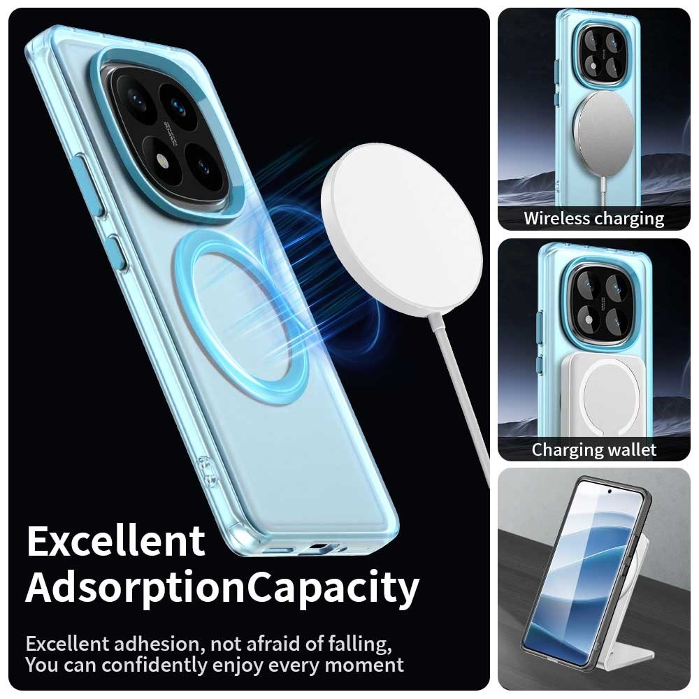 Candy zselés tok MagSafe-val a Xiaomi Redmi Note 14 Pro-ra - kék