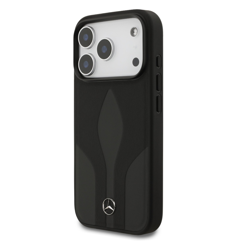 Mercedes Leather The Move MagSafe hátlap az iPhone 17 Pro készülékhez Fekete