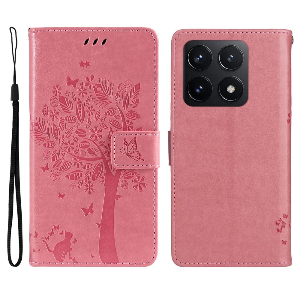 Fák könyve tok Xiaomi 14T - rózsaszínű