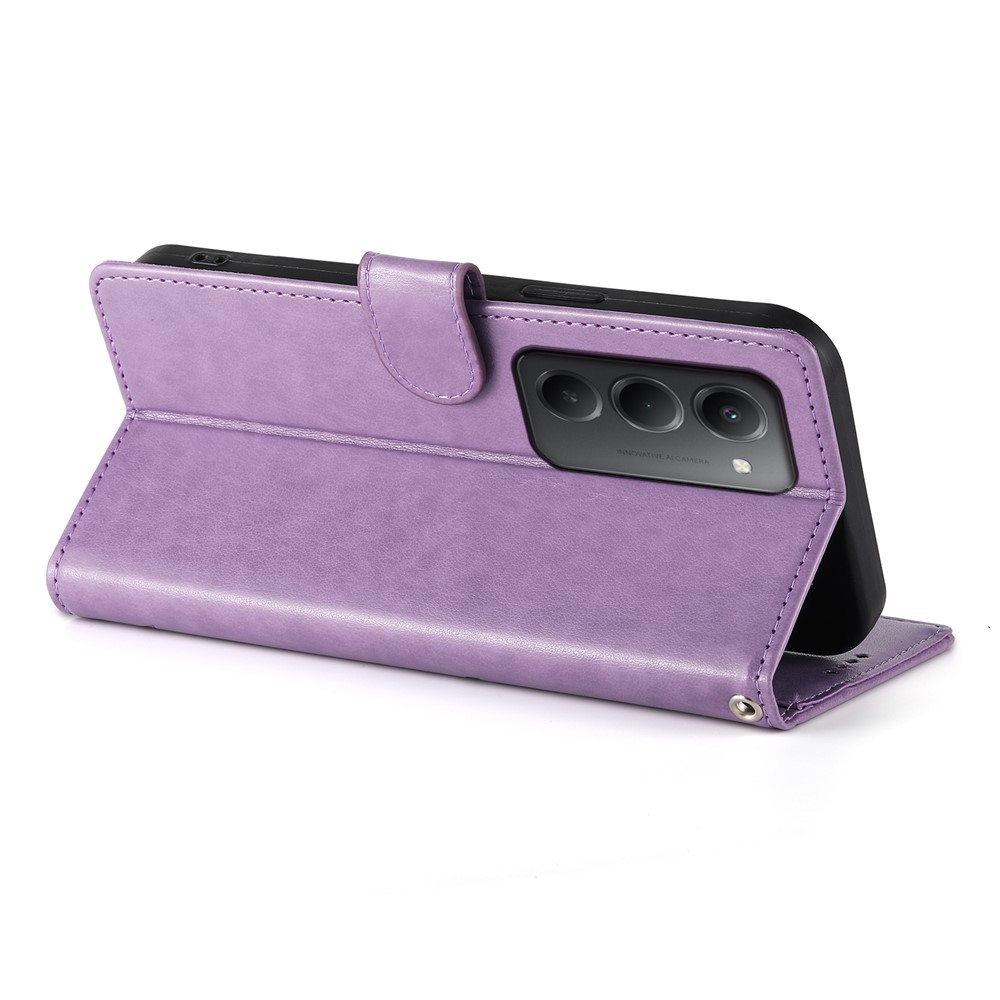 Virágos könyv tok Xiaomi Redmi 15 5G (169mm) - lila