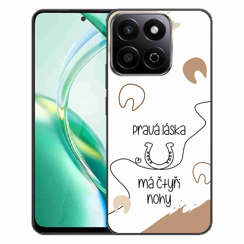 Zselés borító mmCase a Honor 200 Smart 5G készülékhez - ló motívum fehér háttérrel