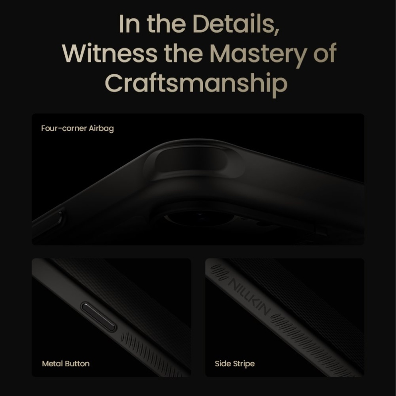 Nillkin Szintetikus szál PRO mágneses hátlap Apple iPhone 16e Arany