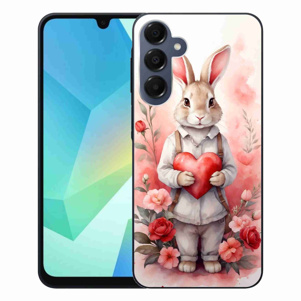 Gél borítás mmCase Samsung Galaxy A16 4G/5G - nyúl szívvel