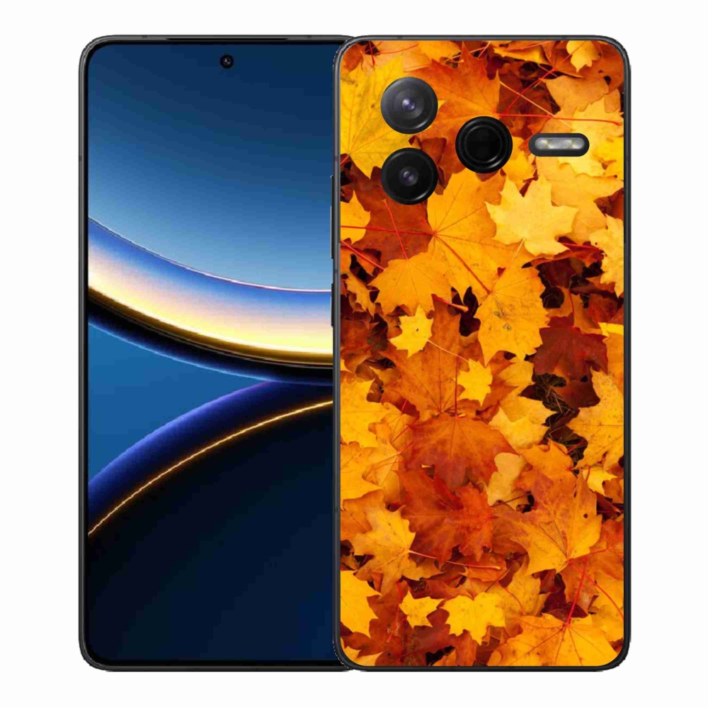 Gél borítás mmCase a Xiaomi Poco F7 Pro számára - juharlevelek