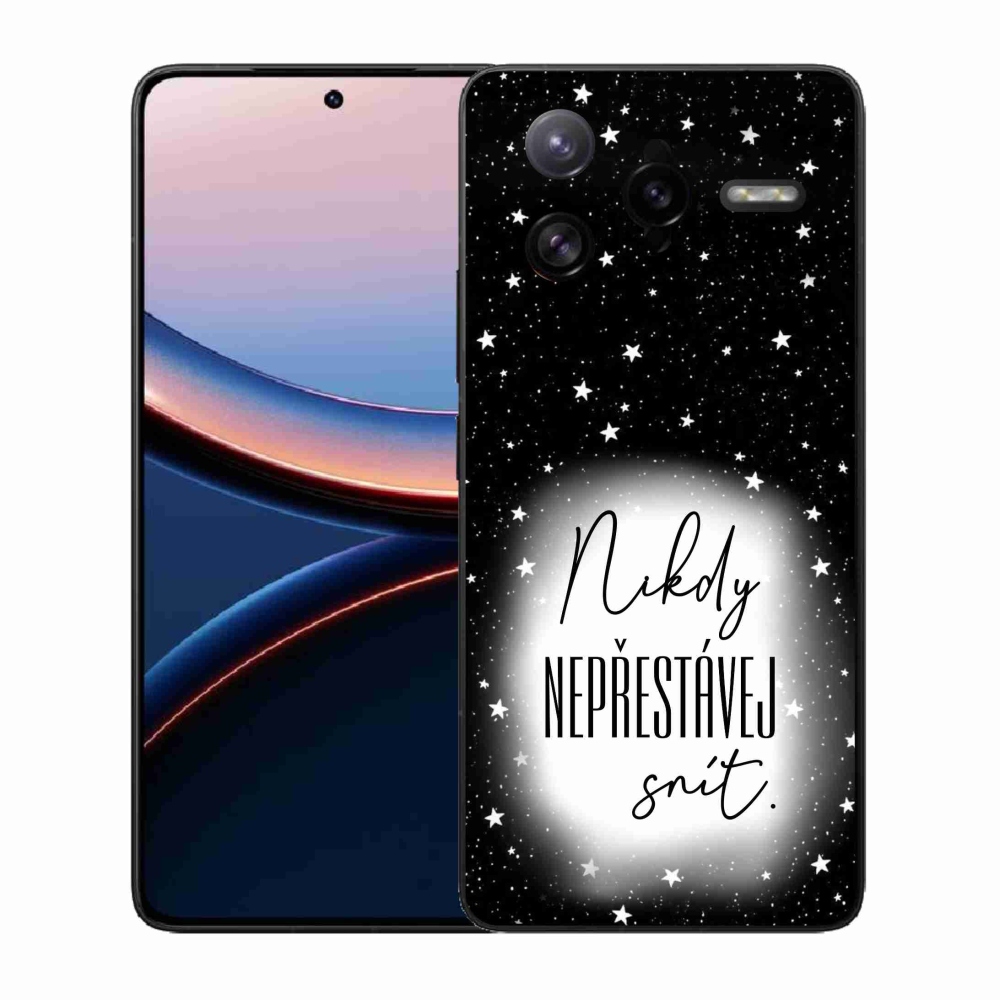 Gél borítás mmCase a Xiaomi Poco F7 Ultra számára - idézet 1 fehér és fekete háttérrel