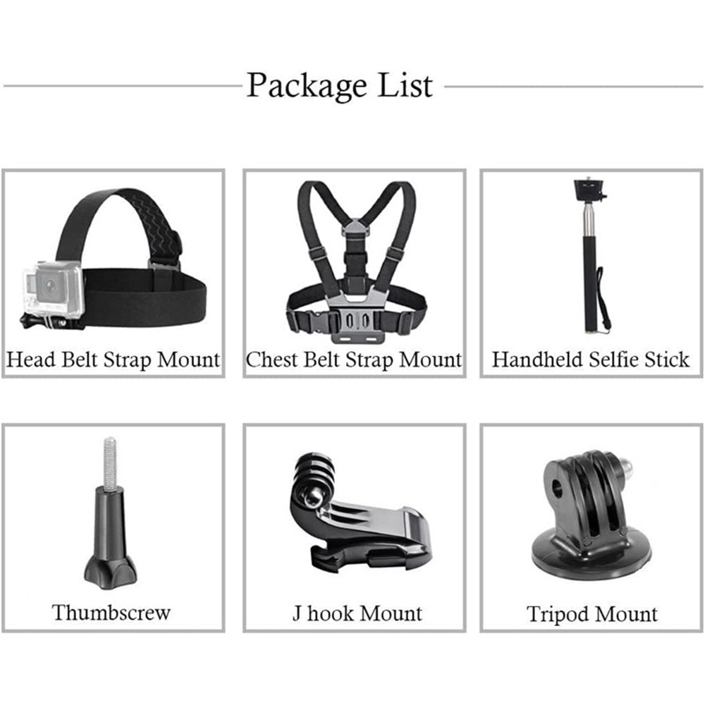 Univerzális 6 az 1-ben tartozékkészlet GoPro és akciókamerákhoz