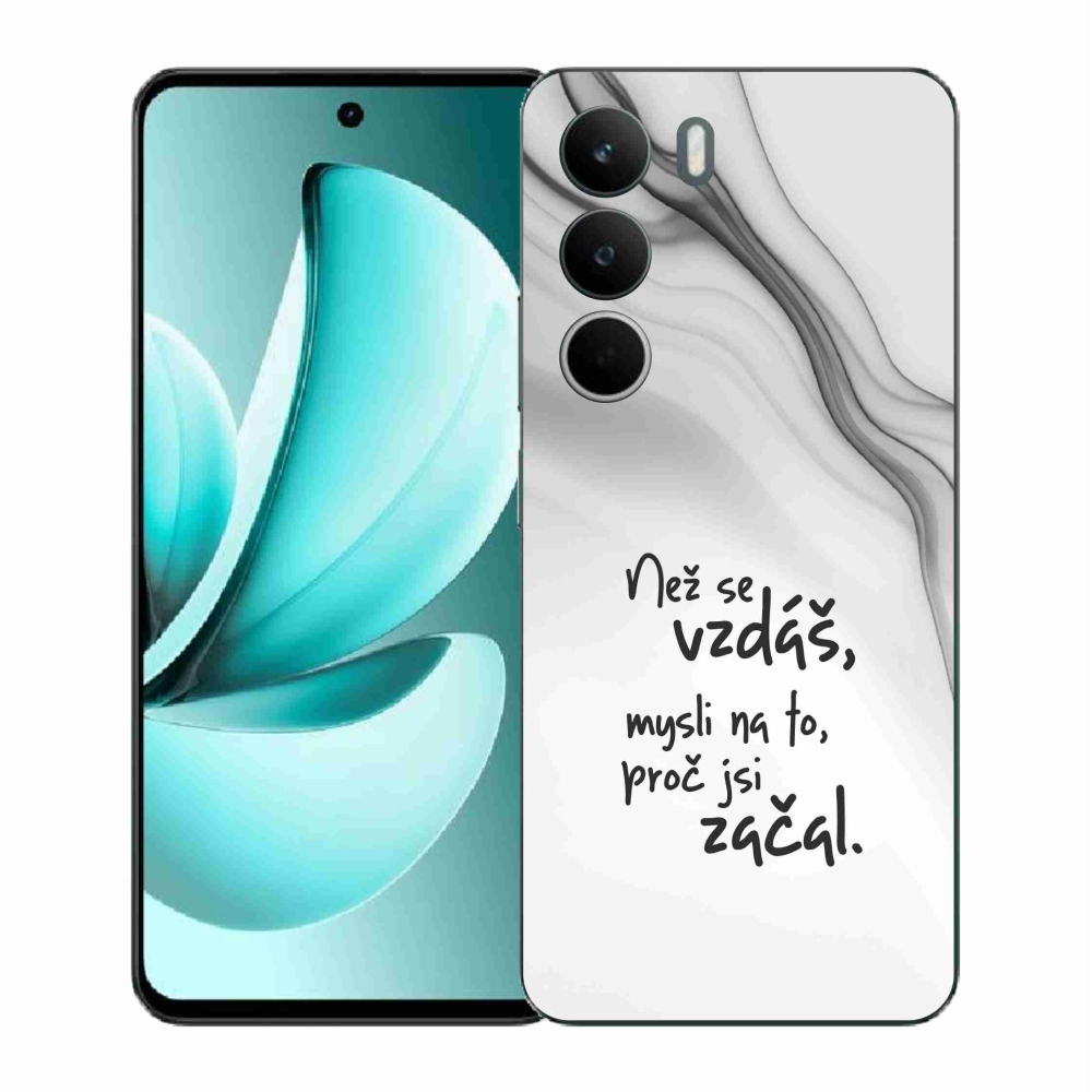 Zselés borító mmCase a Realme C71 készülékhez - idézet 2 fehér háttér