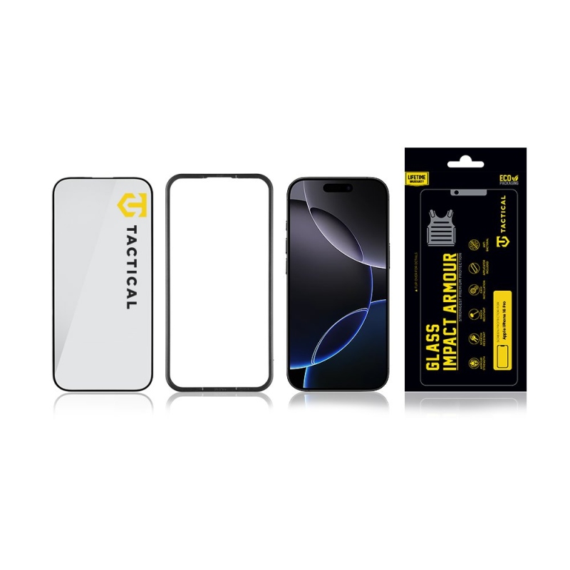 Tactical Glass ütésálló páncélüveg Apple iPhone 16 Pro készülékhez
