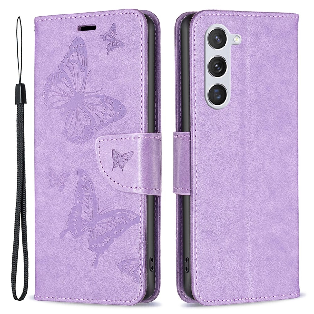 Pillangó könyv tok Samsung Galaxy S24 készülékhez - lila