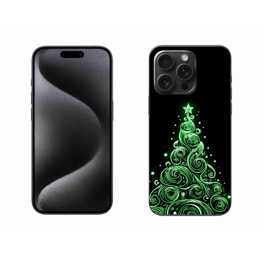 Gél borítás mmCase iPhone 15 Pro Max készülékhez - neon karácsonyfa 3