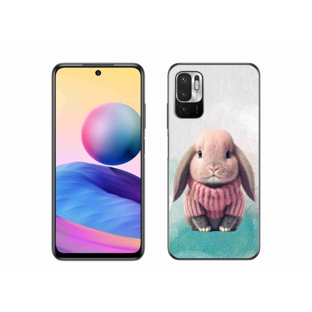 Gél borítás mmCase a Xiaomi Redmi Note 10 5G-hez - nyúl pulóverben