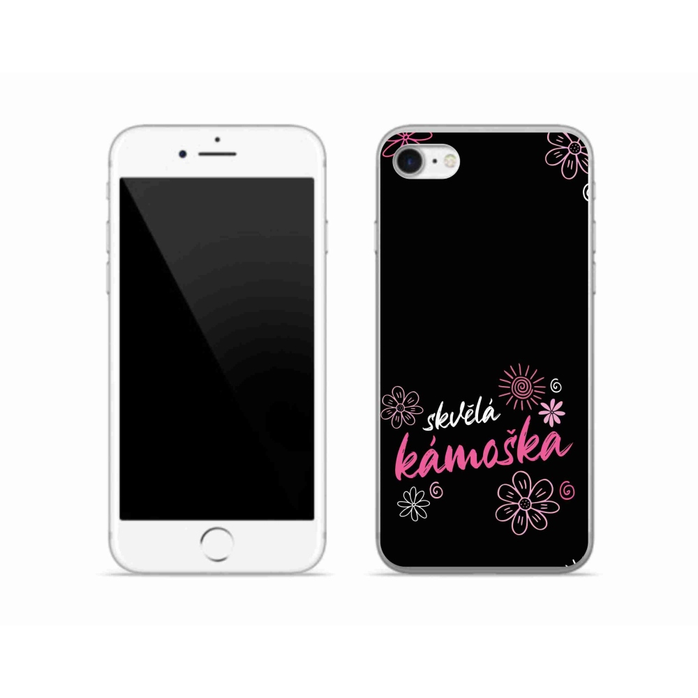 Gél borítás mmCase iPhone SE (2022) - nagyszerű barát fekete háttérrel