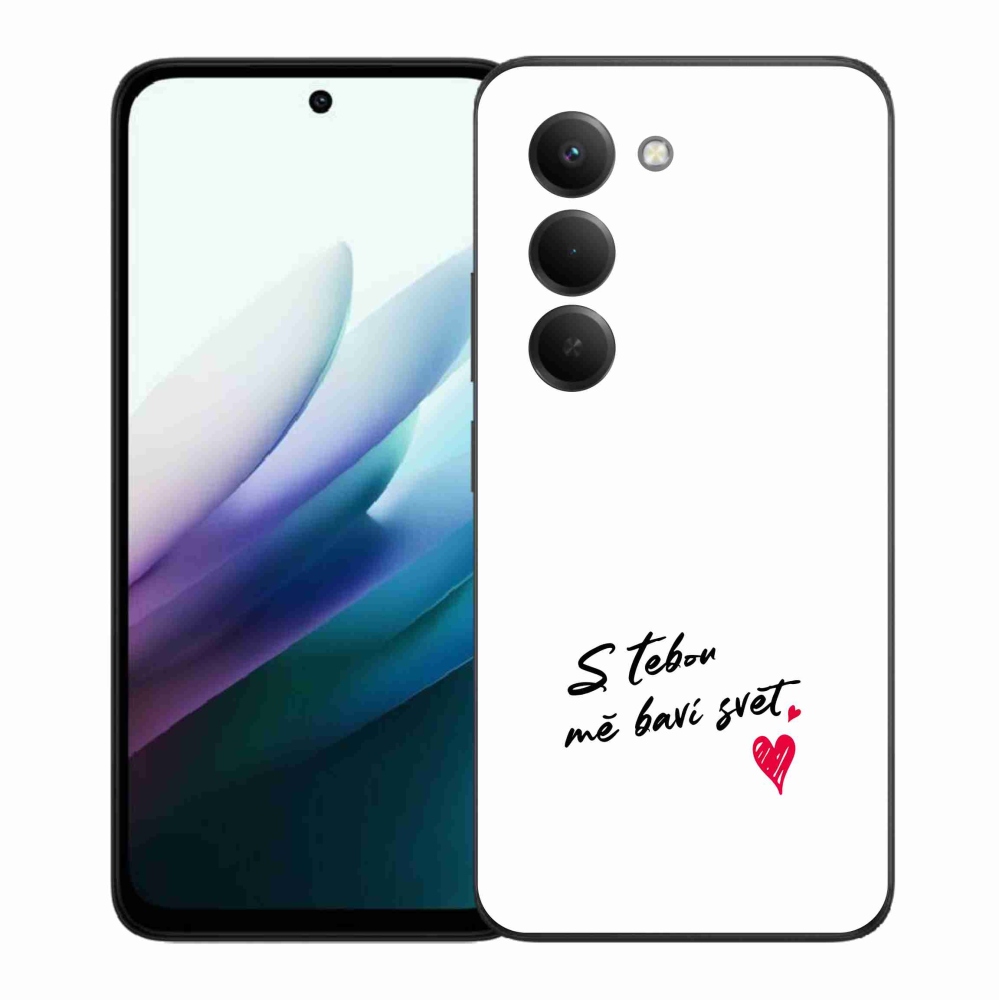 Gél borító mmCase a Xiaomi Redmi 15 4G/5G (171mm) - szerelem szöveg 1 fehér háttérrel