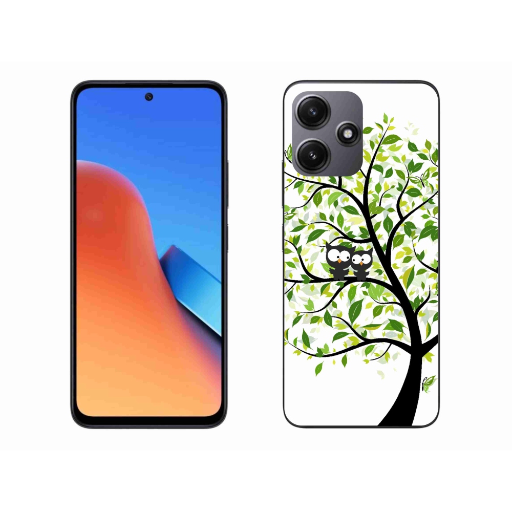 Gél borító mmCase a Xiaomi Redmi 12 5G számára - baglyok a fán
