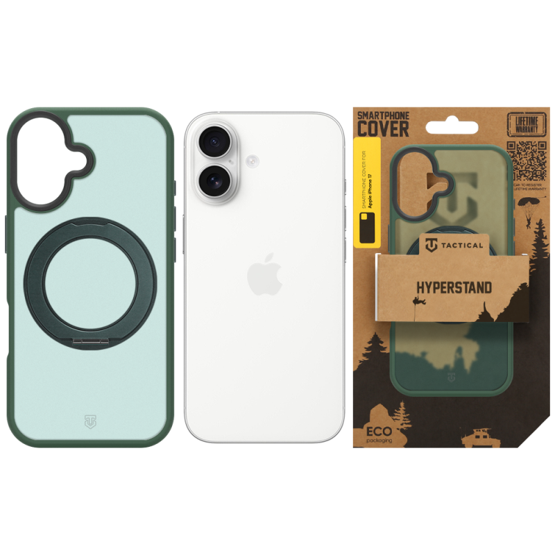 Tactical MagForce Hyperstand tok az Apple iPhone 17-hez, Forest Green színben