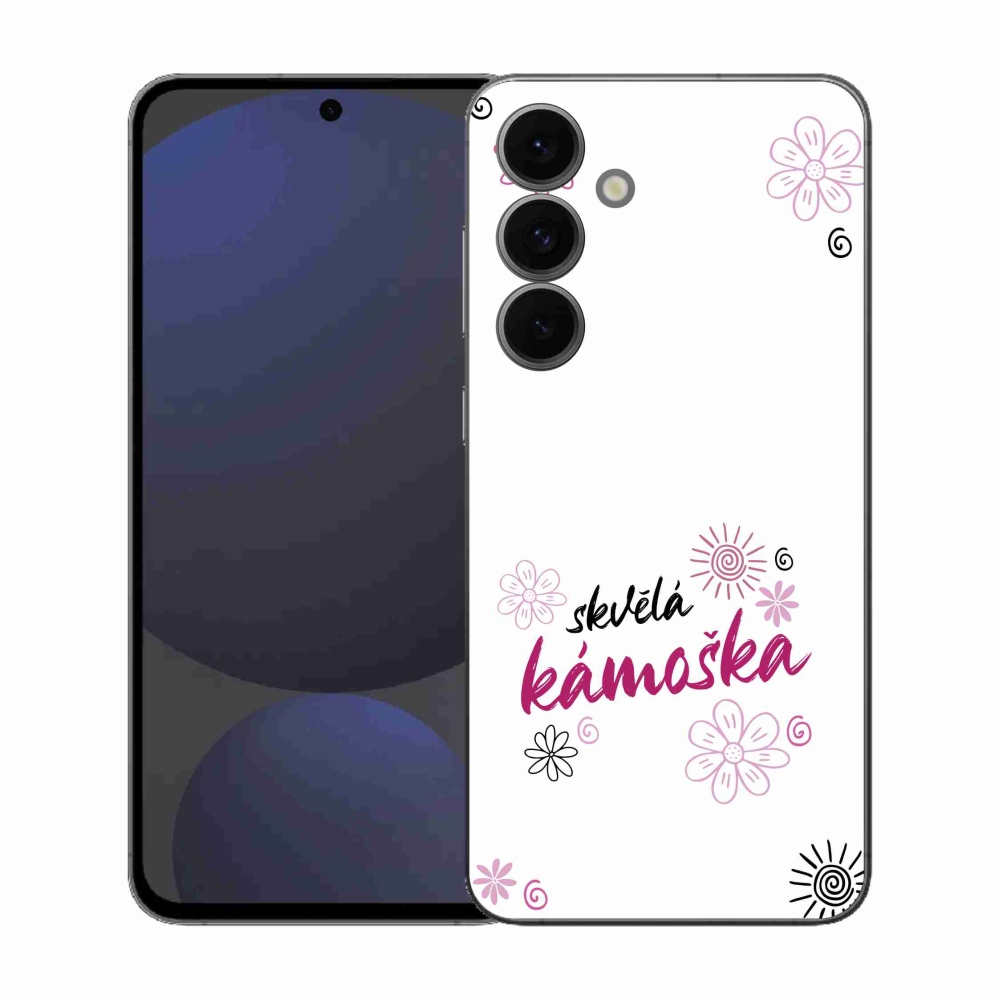 Gél borító mmCase Samsung Galaxy S25 FE - nagyszerű haver fehér háttérrel