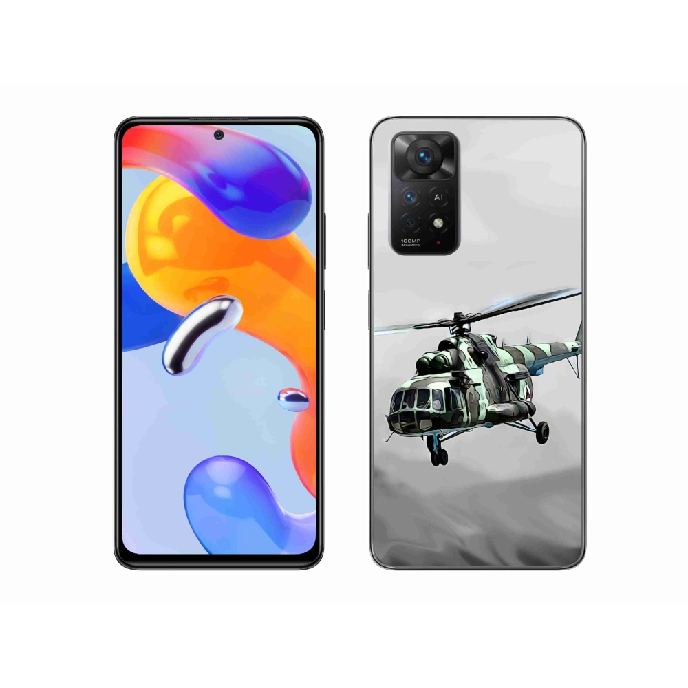 Gél borítás mmCase a Xiaomi Redmi Note 11 Pro 4G/5G - katonai helikopterhez