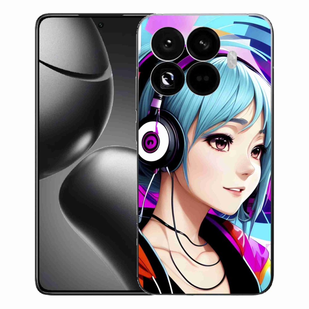 Gél borítás mmCase a Xiaomi 15T Pro - lány fejhallgatóval