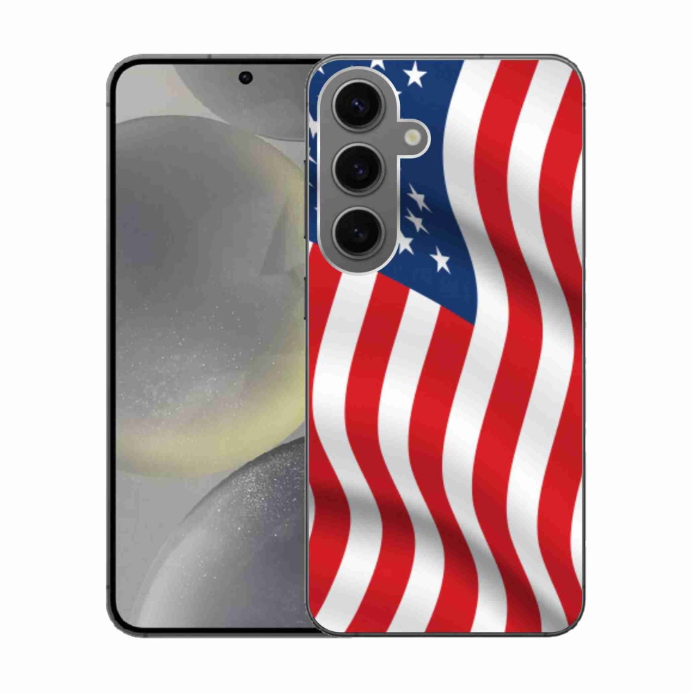 Gél borítás mmCase Samsung Galaxy S24 - amerikai zászlóhoz