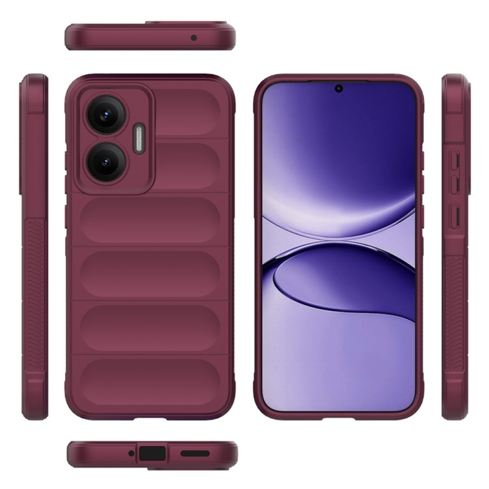 Rugg tartós zselés tok Xiaomi Poco F7 5G - bordó színben