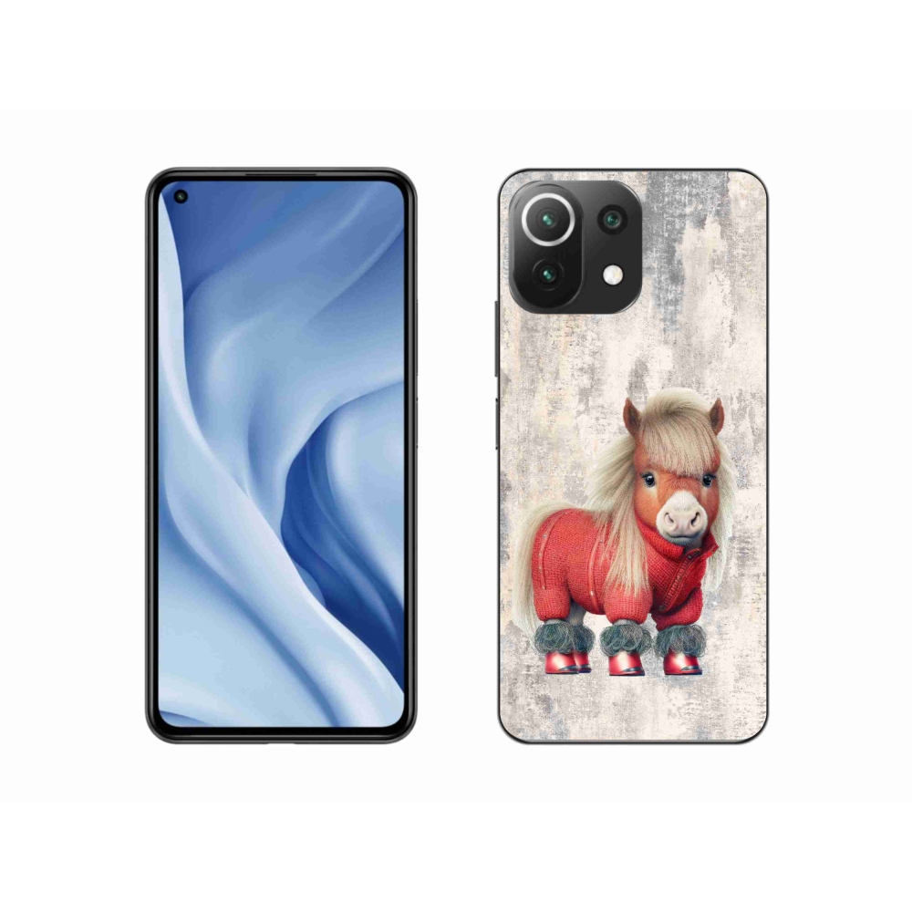 Gél borítás mmCase a Xiaomi Mi 11 Lite 4G/5G-hez - póni pulóverben