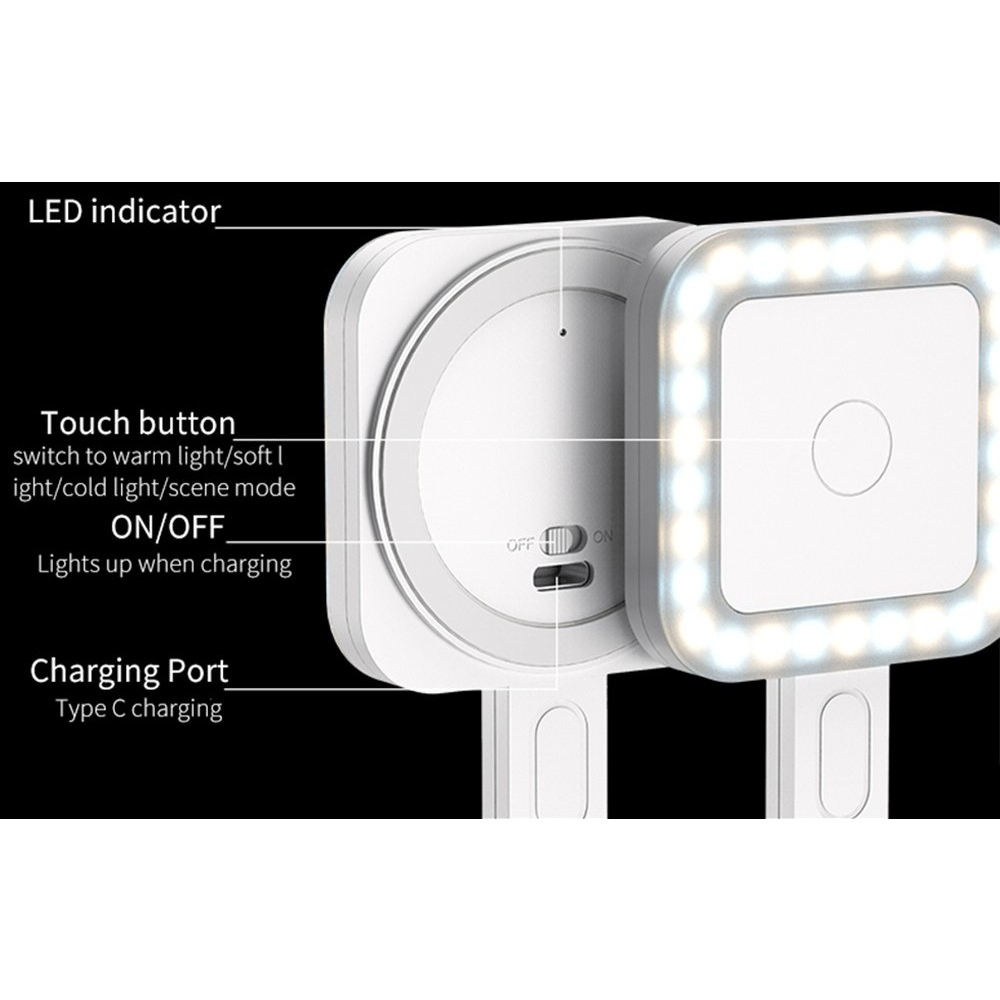 V18 mágneses LED mobiltelefon-világítás - fehér