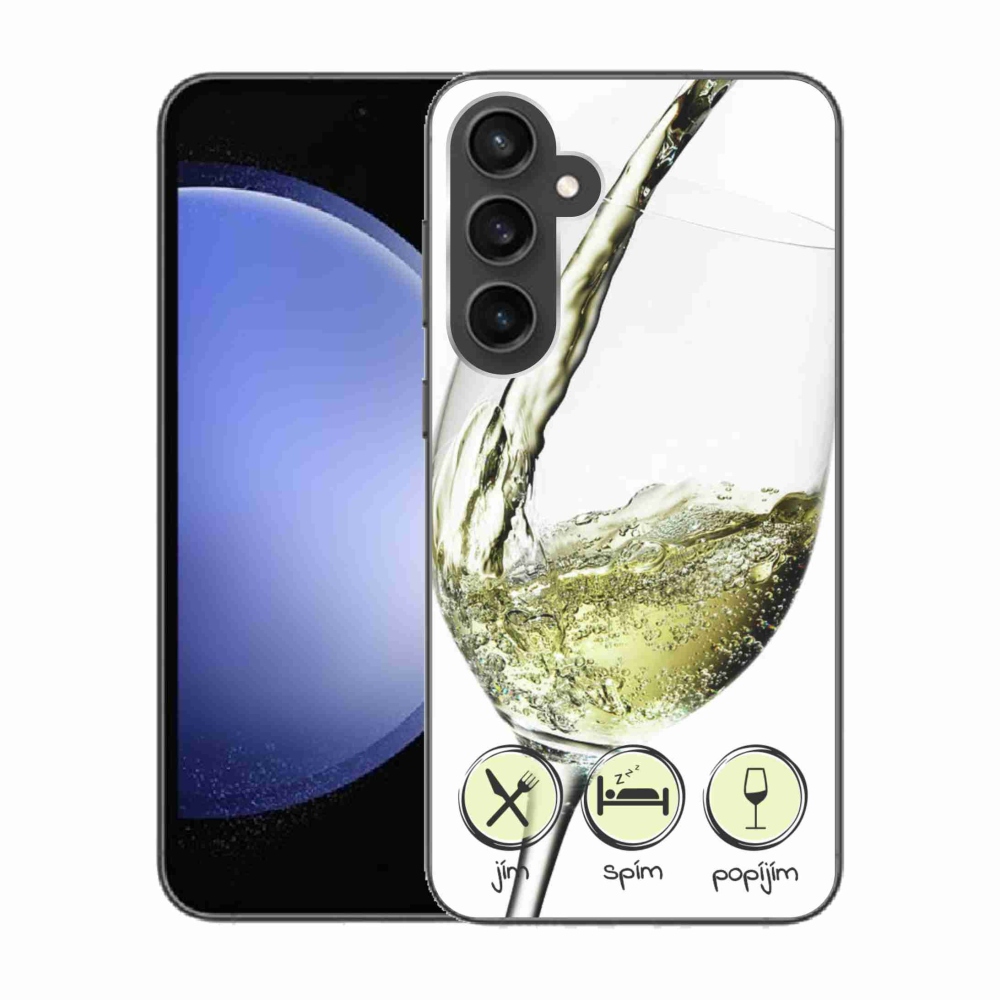 Gél tok mmCase Samsung Galaxy S23 FE készülékhez - fehér borospohár