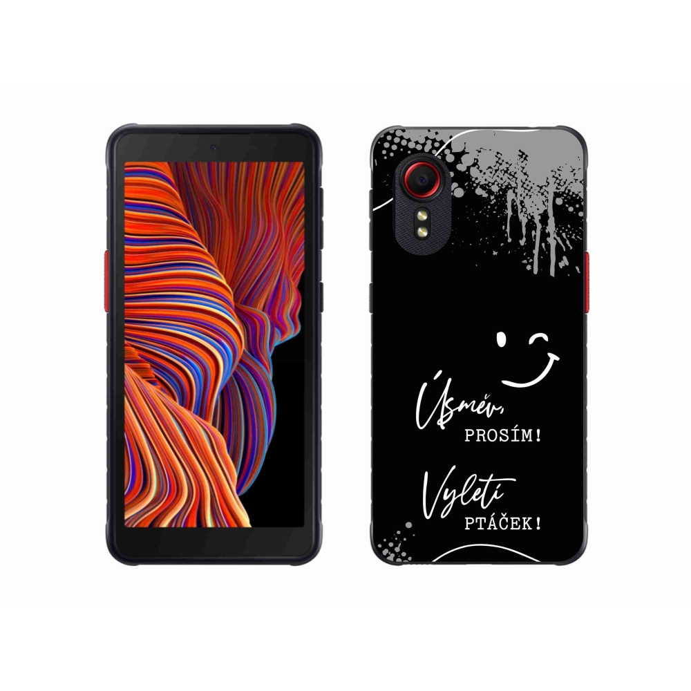 Gél borító mmCase Samsung Galaxy Xcover 5 - vicces szöveg 4 fekete háttérrel