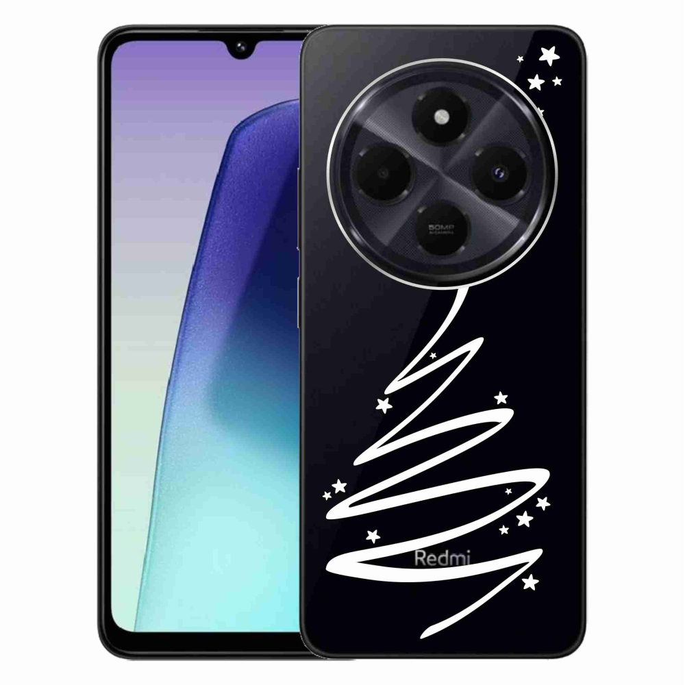 Gél borító mmCase a Xiaomi Redmi 14C/Poco C75-hez - fehér fa átlátszó háttéren