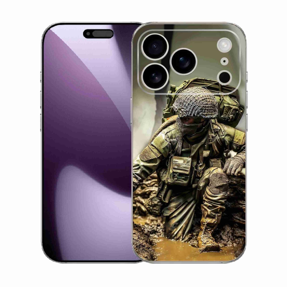 Zselés borítás mmCase iPhone 17 Pro készülékhez - katona