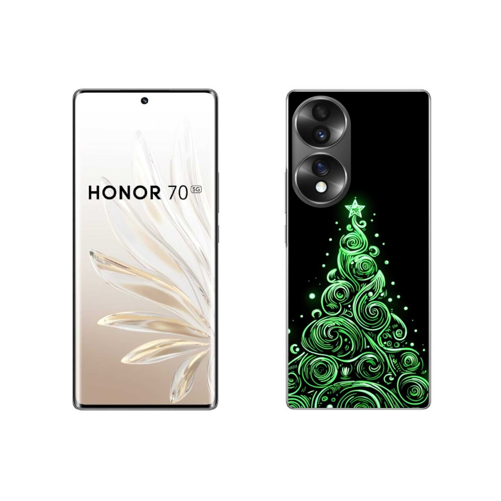 Gél borítás mmCase a Honor 70-hez - neon karácsonyfa 3