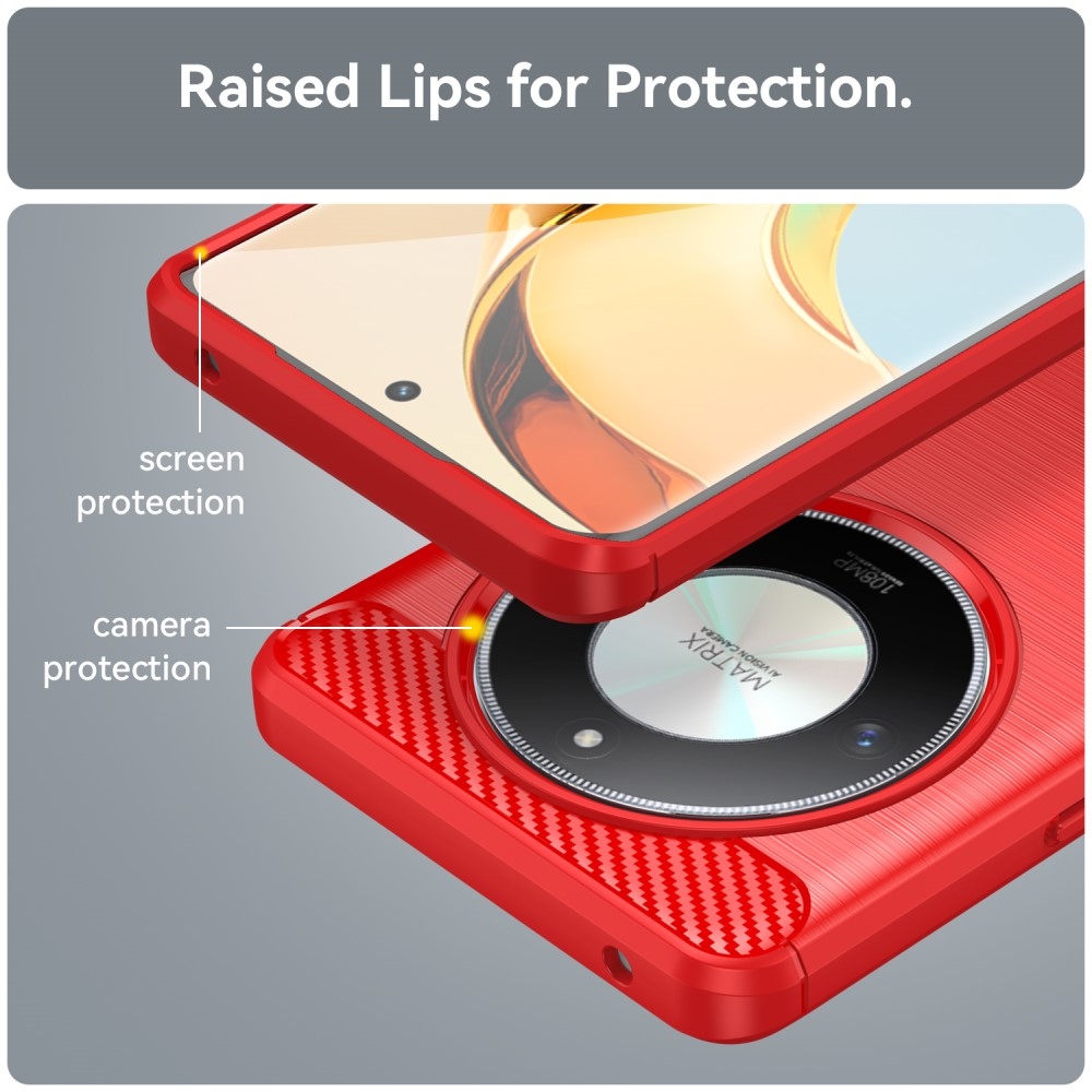 Szénálló zselés tok a Honor Magic 6 Lite 5G készülékhez - piros