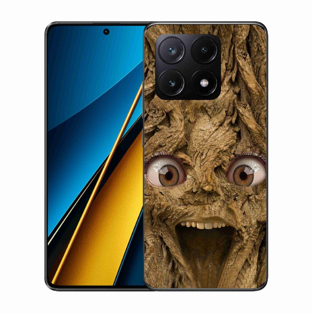Gél borító mmCase a Xiaomi Poco X6 Pro 5G számára - boldog fa szemekkel