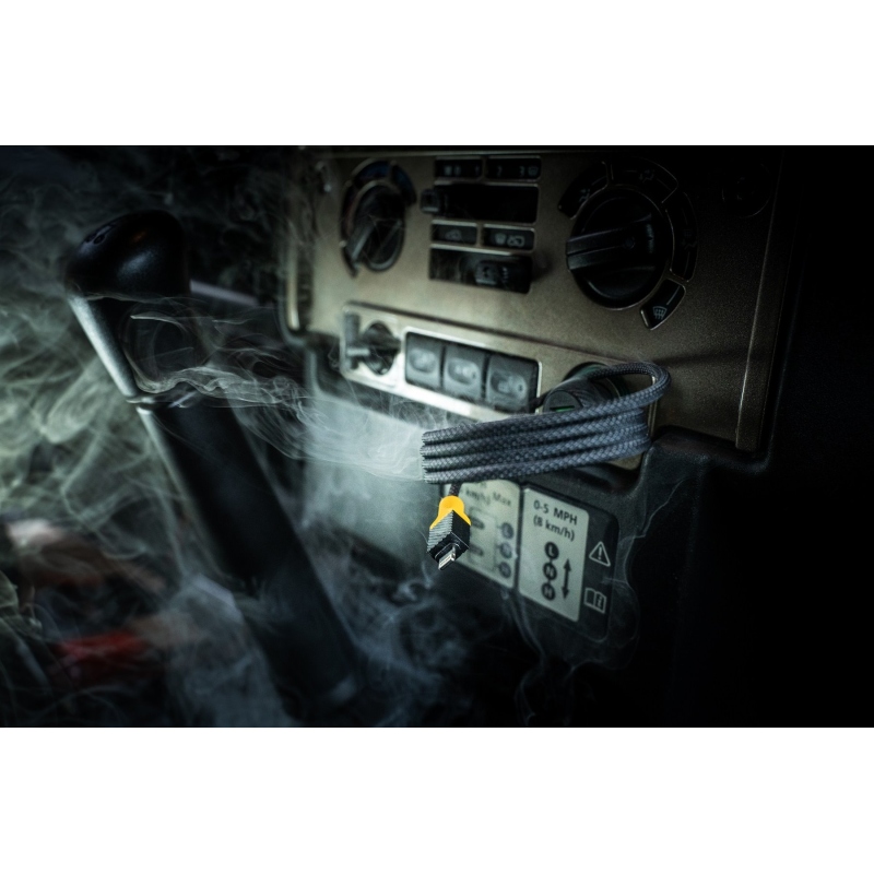 Taktikai MagRope USB-C / Villám 1m Fekete/sárga