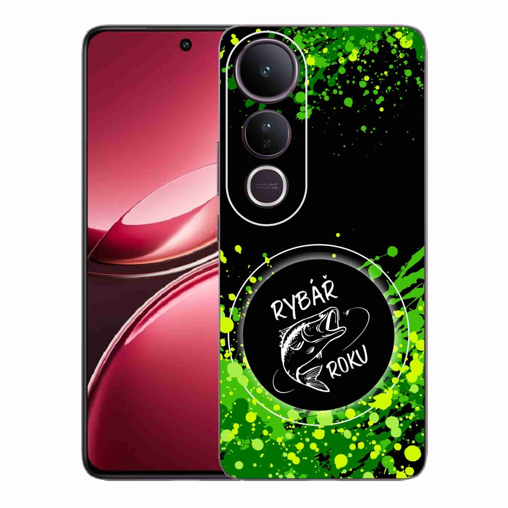 Gél borító mmCase a Vivo V50 Lite 4G/5G-n - az év horgásza fekete háttérrel