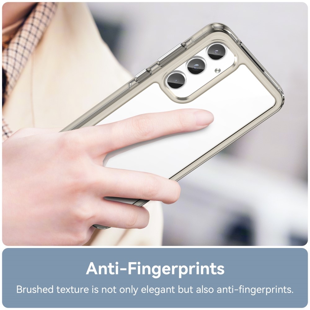 Gél tok kemény hátlappal Samsung Galaxy A55 5G készülékhez - szürke