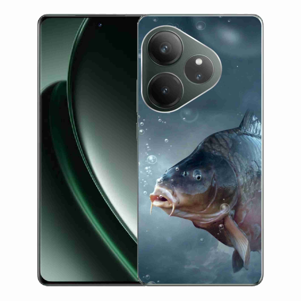 Zselés borítás mmCase a Realme GT 6 5G/GT 6T 5G számára - ponty és buborékok