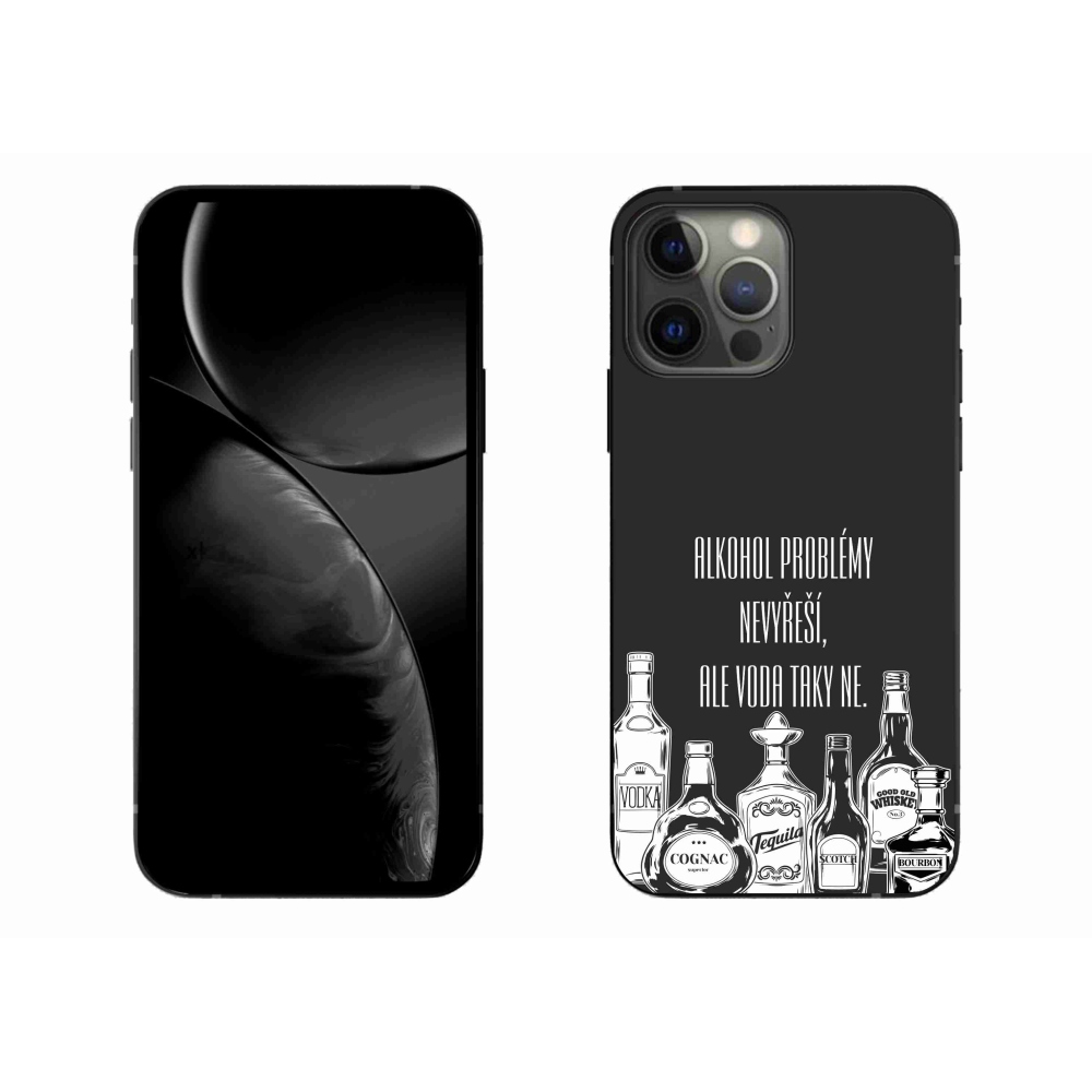 Gél borítás mmCase iPhone 13 Pro Max 6.7 készülékhez - vicces szöveg fekete háttérrel