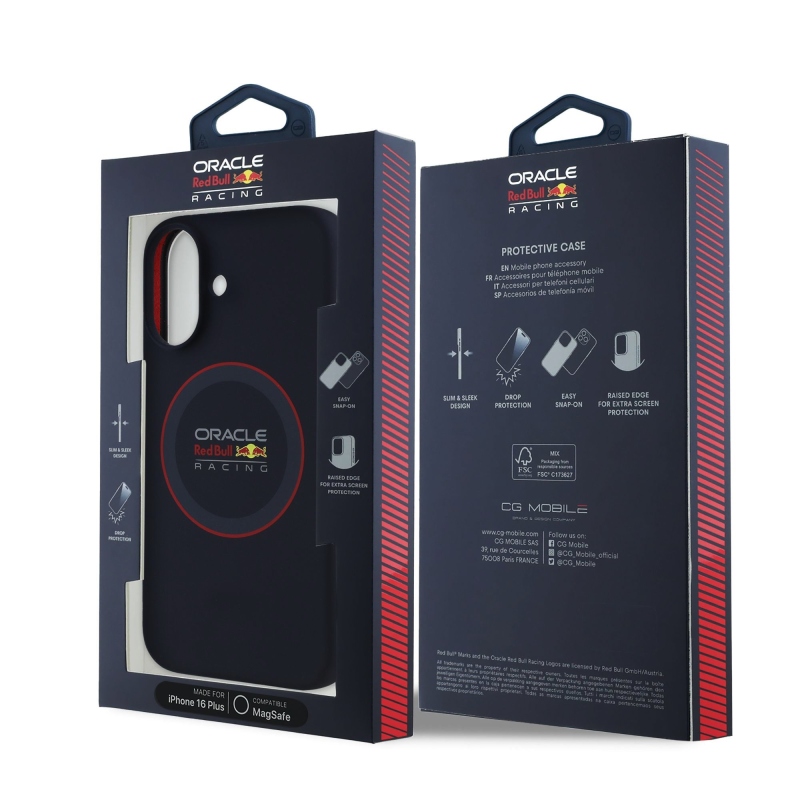 Red Bull szilikon Red Ring MagSafe hátlapi borító iPhone 16 Plushoz Navy