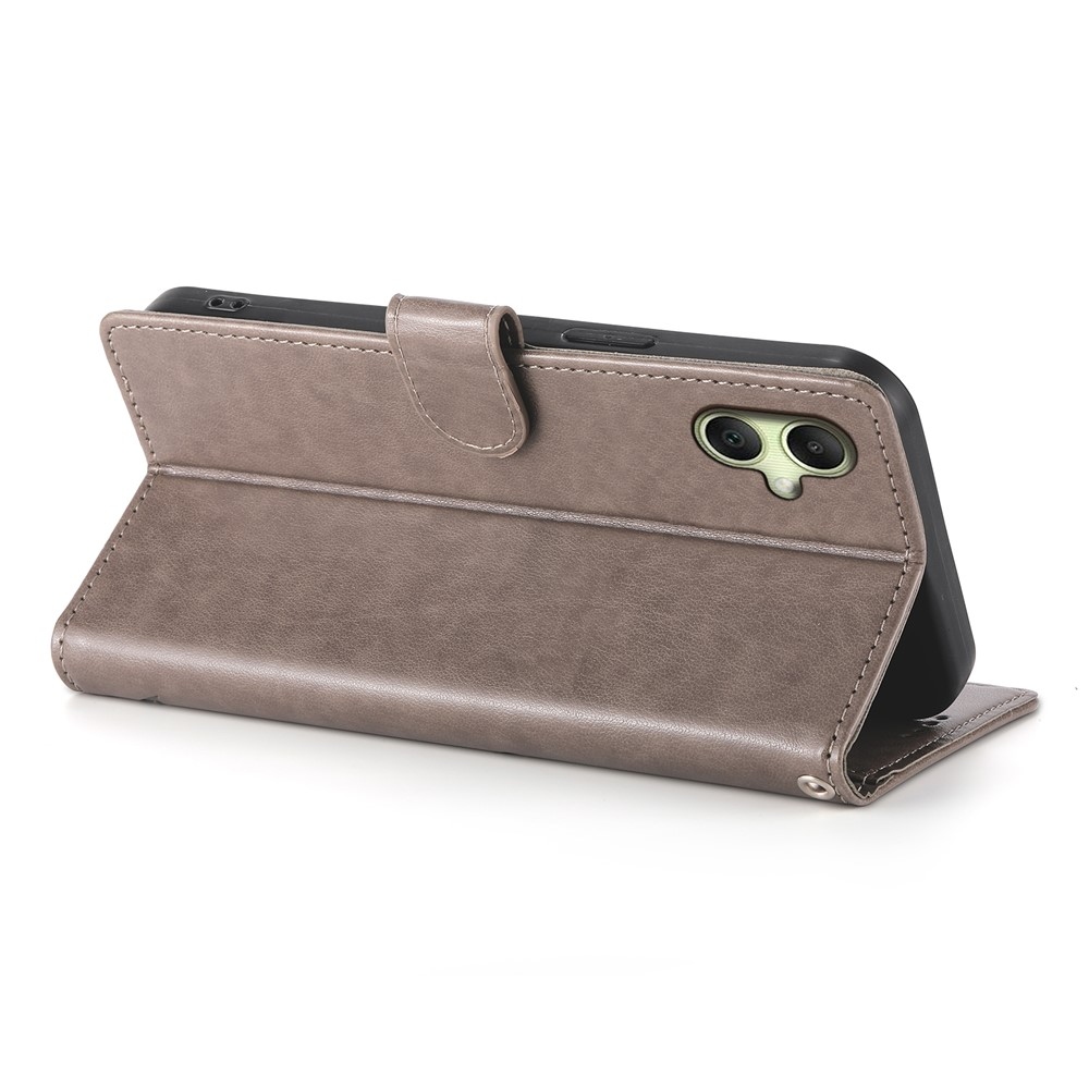 Virágos könyv tok Samsung Galaxy A07 4G készülékhez - szürke