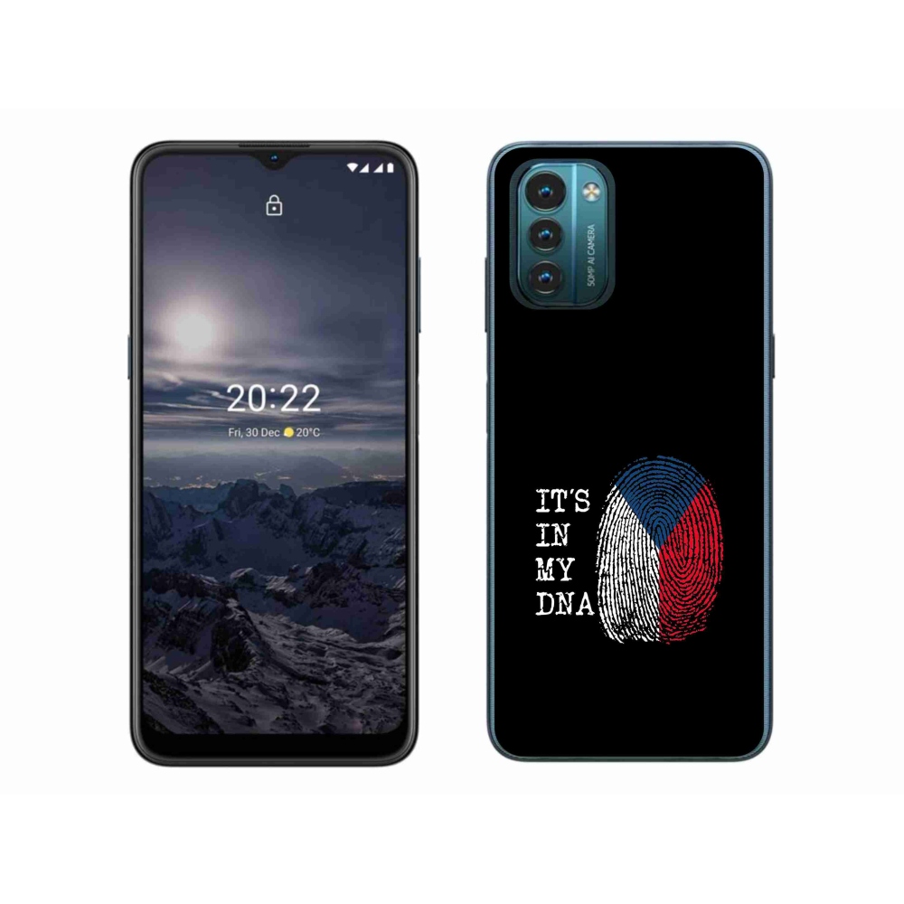 Zselés borítás mmCase a Nokia G11/G21 készülékhez - zászlós ujjlenyomat fekete háttérrel