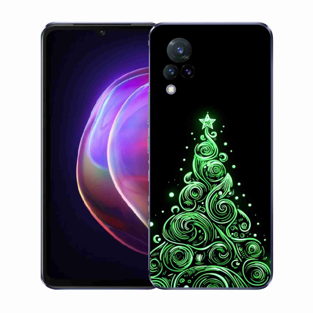 Gél borító mmCase a Vivo V21 4G/5G - neon karácsonyfa 3