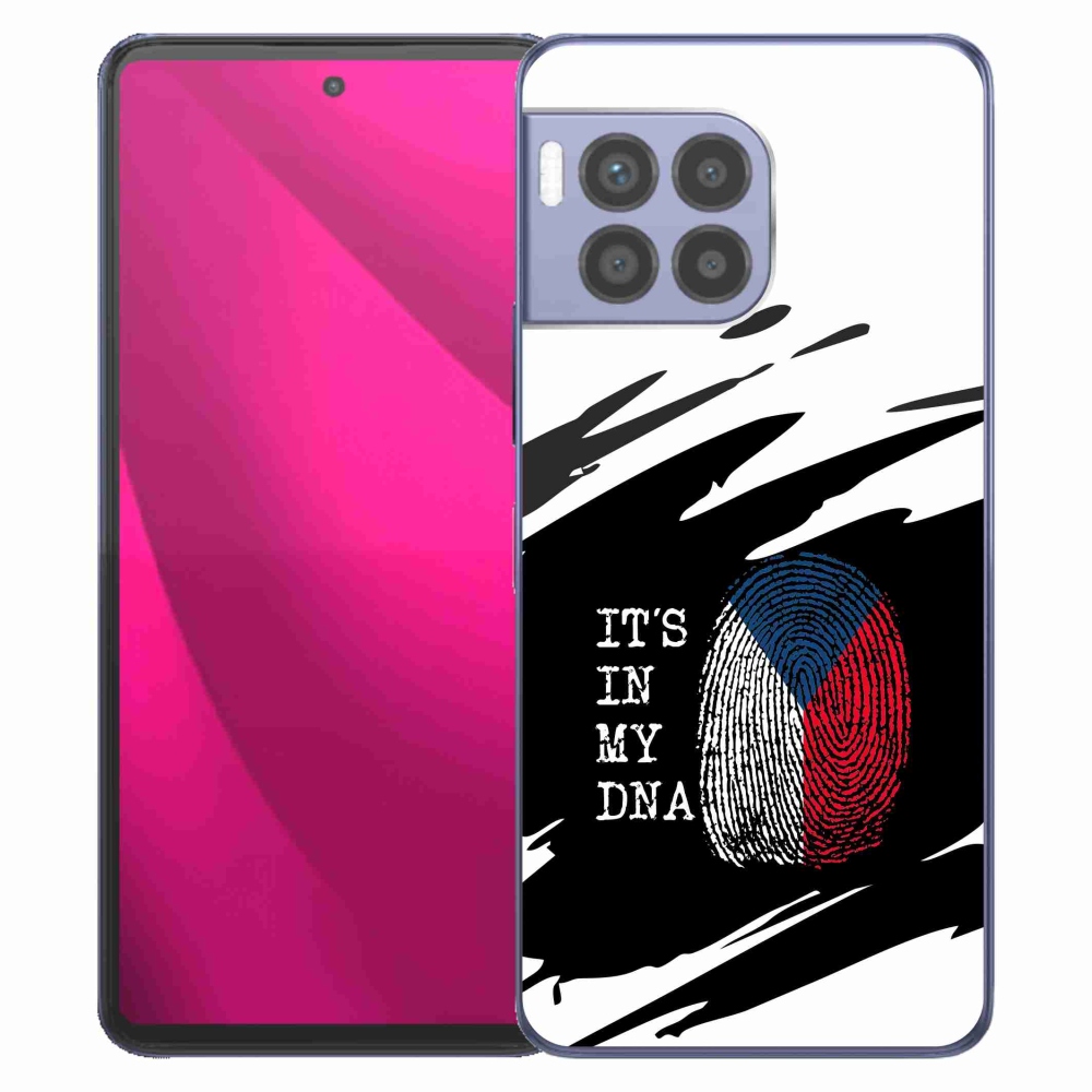 Zselés borítás mmCase a T-Mobile T Phone 2 Pro készülékhez - zászlós ujjlenyomat fekete és fehér háttérrel