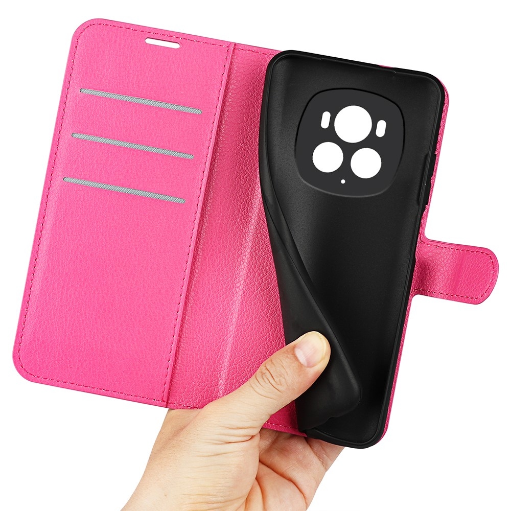 Litchi könyv tok a Honor Magic 6 Pro 5G-hez - rózsaszínű