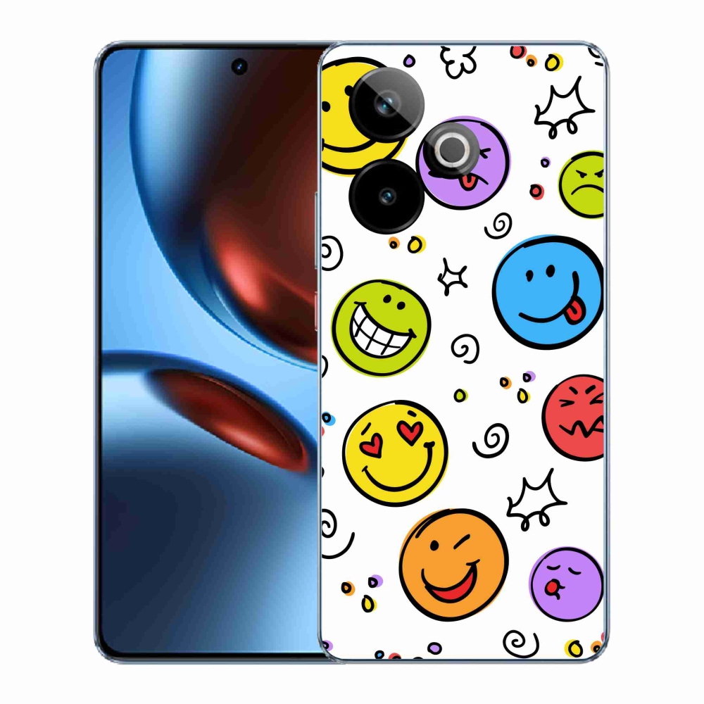 Gél borítás mmCase a Realme GT 7 5G/GT 7T 5G számára - smiley-k
